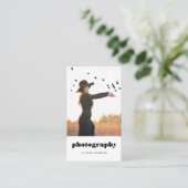 Modern modische Fotografie Mode Typografie Visitenkarte (Stehend Vorderseite)