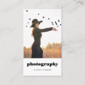Modern modische Fotografie Mode Typografie Visitenkarte (Vorderseite)