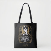 Modern modische Typografie Zitat Black Gold Tasche (Vorderseite)