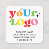 Modern modische, weiße, benutzerdefinierte Logos u Quadratische Visitenkarte (Vorderseite)