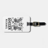 Modern modischer Fußball-Fußball-Personalisiert Gepäckanhänger (Vorderseite horizontal)