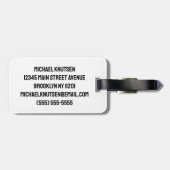 Modern modischer Fußball-Fußball-Personalisiert Gepäckanhänger (Rückseite horizontal)