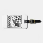 Modern modischer Fußball-Fußball-Personalisiert Gepäckanhänger (Vorderseite horizontal)