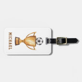 Modern modischer Fußball-Fußball-Personalisiert Gepäckanhänger (Vorderseite horizontal)