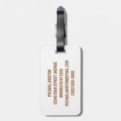 Modern modischer Fußball-Fußball-Personalisiert Gepäckanhänger (Rückseite vertikal)