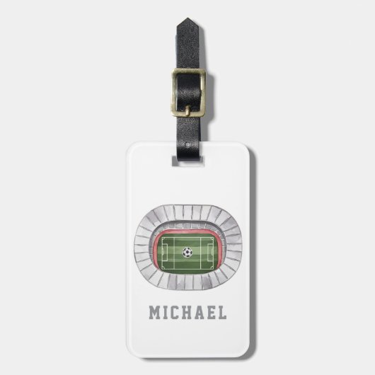 Modern modischer Fußball-Fußball-Personalisiert Gepäckanhänger (Vorderseite vertikal)