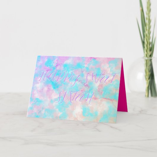 Modern modischer Happy 16 . Geburtstag 16 Geburtst Karte (Vorderseite)