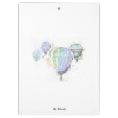 Modern modisches Trendy Blue . Füge Deinen Namen h Klemmbrett (Rückseite)