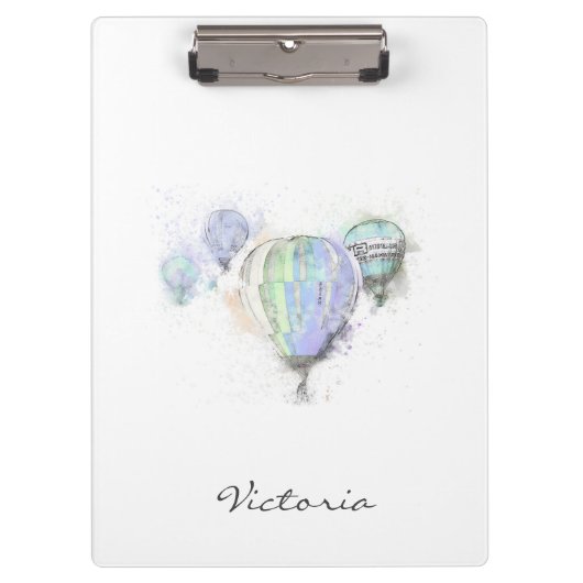 Modern modisches Trendy Blue . Füge Deinen Namen h Klemmbrett (Vorderseite)