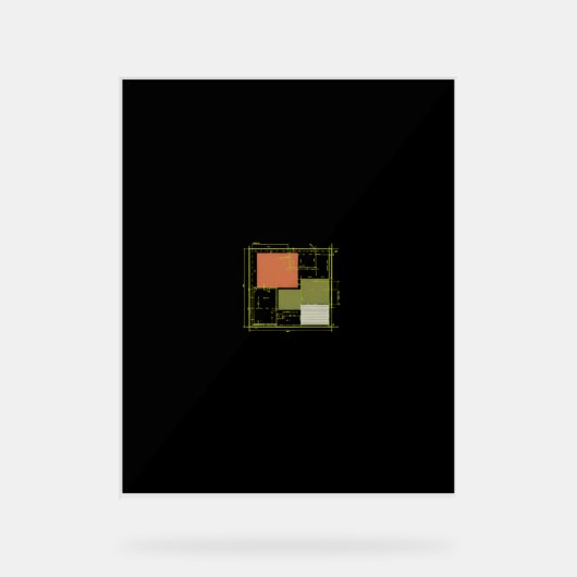 Modern Modular Floor Plan – Minimalist Architectur Acrylschild (Vorderseite)