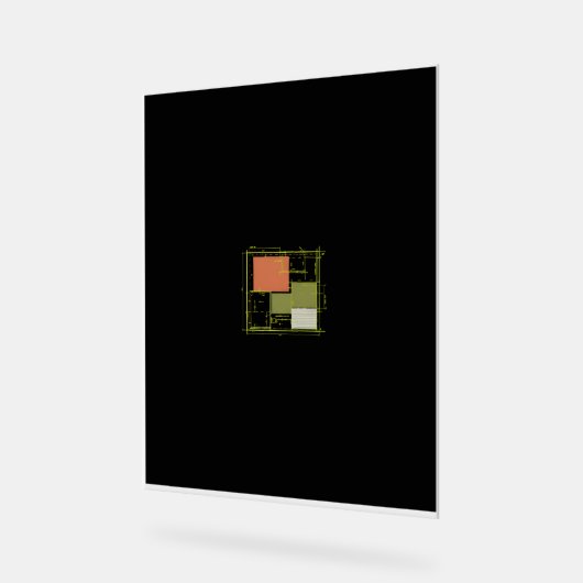 Modern Modular Floor Plan – Minimalist Architectur Acrylschild (Winkel)