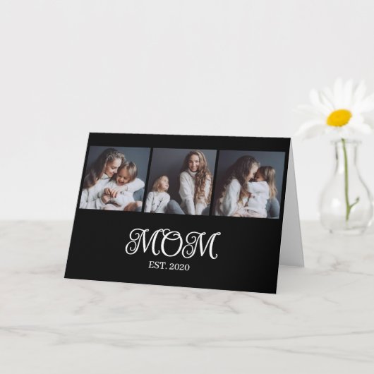 Modern Mom Established 3 Photo Mother's Day  Karte (Kleine Pflanze)