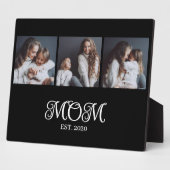 Modern Mom Established Script Black 3 Photo Fotoplatte (Seite)