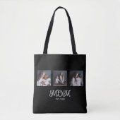 Modern Mom Established Script Black 3 Photo Tasche (Vorderseite)