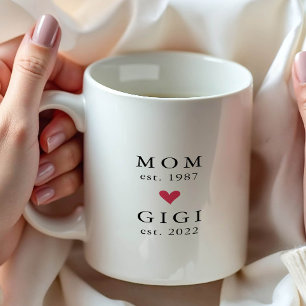 Modern Mom Gigi Jahr Est. Kaffeetasse