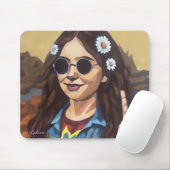 Modern Mona Lisa Painting - da Vinci Inspired Art Mousepad (Mit Mouse)