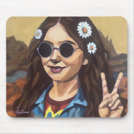 Modern Mona Lisa Painting - da Vinci Inspired Art Mousepad
