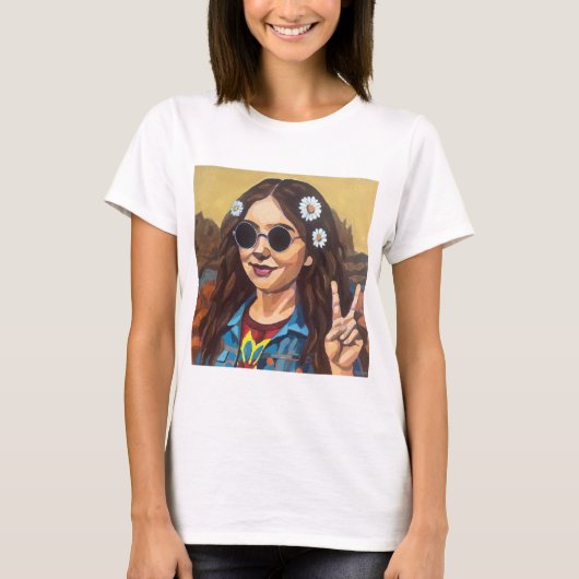 Modern Mona Lisa Painting - da Vinci Inspired Art T-Shirt (Vorderseite)