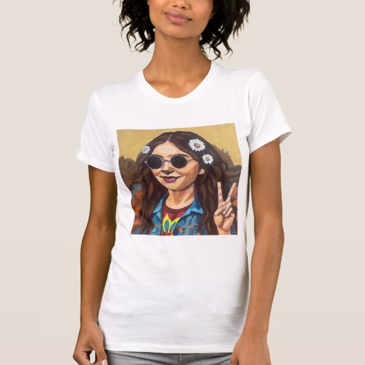 Modern Mona Lisa Painting - da Vinci Inspired Art T-Shirt (Vorderseite)