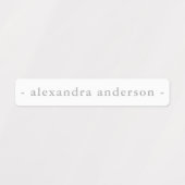 Modern monochrome graue wasserdichte Bezeichnung Etiketten (Design 1)