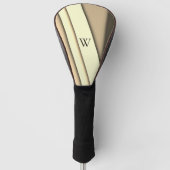 Modern monochrome Tan Initial Golf Headcover (Vorderseite)