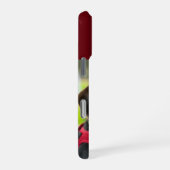 Modern Monogram 1 Photo Burgundy Red iPhone Hülle (Rechte Seite)