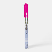 Modern Monogram 1 Photo Hot Pink iPhone Hülle (Linke Seite)