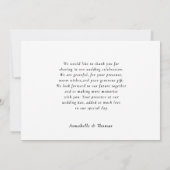 Modern Monogram 3 Photo Thank You Dankeskarte (Rückseite)