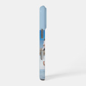 Modern Monogram 5 Photo Collage Baby Blue iPhone Hülle (Rechte Seite)