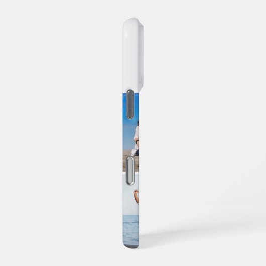 Modern Monogram 5 Photo Collage Cloud Dancer White iPhone Hülle (Rechte Seite)