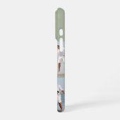 Modern Monogram 5 Photo Collage Sage Green iPhone Hülle (Linke Seite)