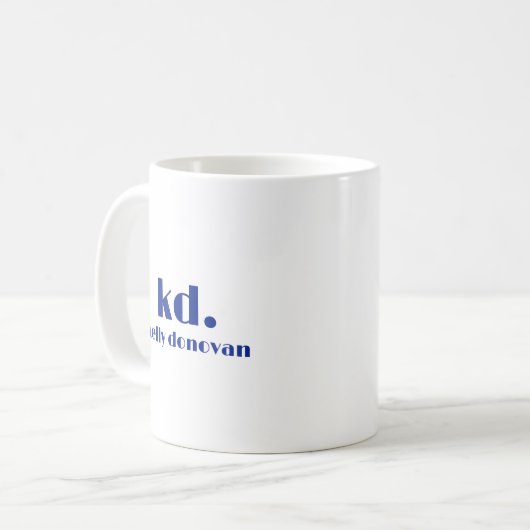 Modern Monogram and Name Minimalistic Design 6 Kaffeetasse (Vorderseite Links)