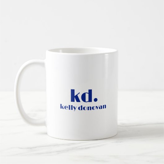Modern Monogram and Name Minimalistic Design 6 Kaffeetasse (Links)