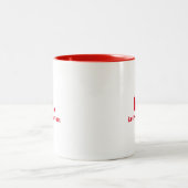 Modern Monogram and Name Minimalistic Design 7 Zweifarbige Tasse (Mittel)
