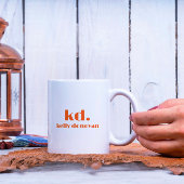 Modern Monogram and Name Minimalistic Design 8 Zweifarbige Tasse