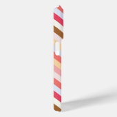 Modern Monogram, anfänglicher Diagonal Candy Strip Case-Mate iPhone Hülle (Rückseite / Rechts)