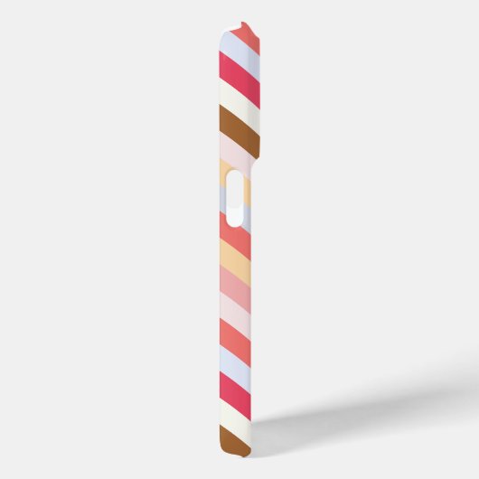 Modern Monogram, anfänglicher Diagonal Candy Strip Case-Mate iPhone Hülle (Rückseite / Rechts)