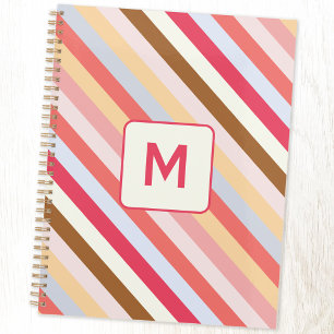 Modern Monogram, anfänglicher Diagonal Candy Strip Planer