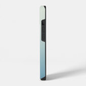 Modern Monogram Aquamarin Aqua Blue Gradient iPhone Hülle (Linke Seite)