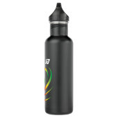 Modern Monogram Badminton Shuttlecock Edelstahlflasche (Rechts)