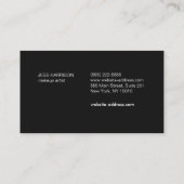 Modern Monogram Beauty Salon Makeup Artist Visitenkarte (Rückseite)