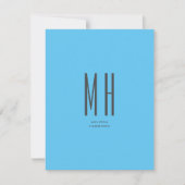 Modern Monogram Berufliche Schlicht Simple Sky Blu RSVP Karte (Vorderseite)