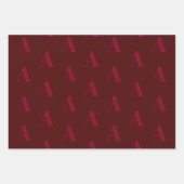 Modern monogram burgundy oxblood initial pattern geschenkpapier set (Vorderseite)