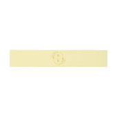 Modern Monogram Butter Yellow Wedding Einladungsbanderole (Flach)