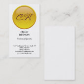 Modern Monogram Button Muster Business Card Visitenkarte (Vorne/Hinten)