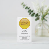 Modern Monogram Button Muster Business Card Visitenkarte (Stehend Vorderseite)