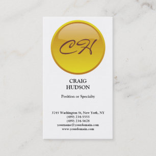 Modern Monogram Button Muster Business Card Visitenkarte