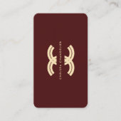 Modern Monogram C Beruflich Red Maroon Gold Visitenkarte (Vorderseite)