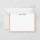 Modern Monogram Classic Black Personal Stationery Mitteilungskarte (Vorderseite)
