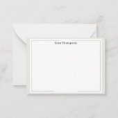 Modern Monogram Classic Black Personal Stationery Mitteilungskarte (Vorderseite)